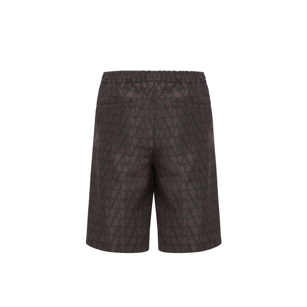 Valentino Logo Silk Shorts - Short Trousers