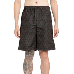Valentino Logo Silk Shorts - Short Trousers