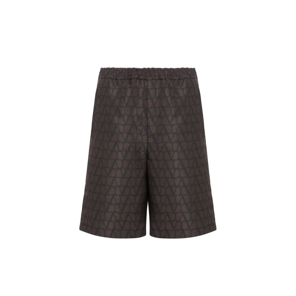 Valentino Logo Silk Shorts - Short Trousers