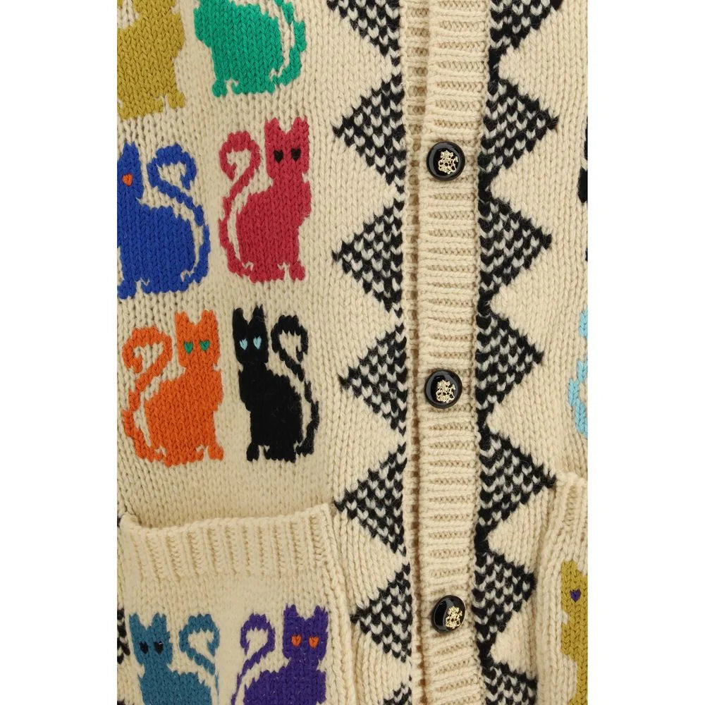 Valentino Multicolor Wool Cardigan - M
