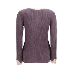 Valentino Purple Viscose Cardigan - L