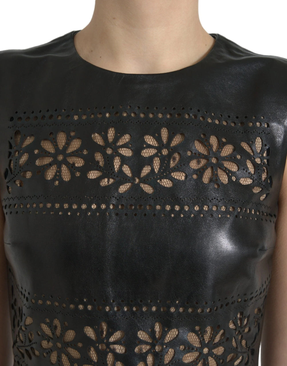 Valentino Shiny Black Nylon Cut Out A-line Mini Dress - IT40|S - Dresses