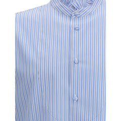 Valentino Striped plastron and ruffle Shirt - 39
