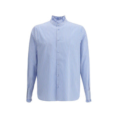 Valentino Striped plastron and ruffle Shirt - 39