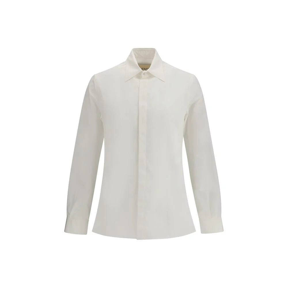 Valentino White Cotton Dress Shirt