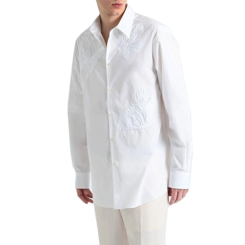 Valentino White Cotton Dress Shirt - 40