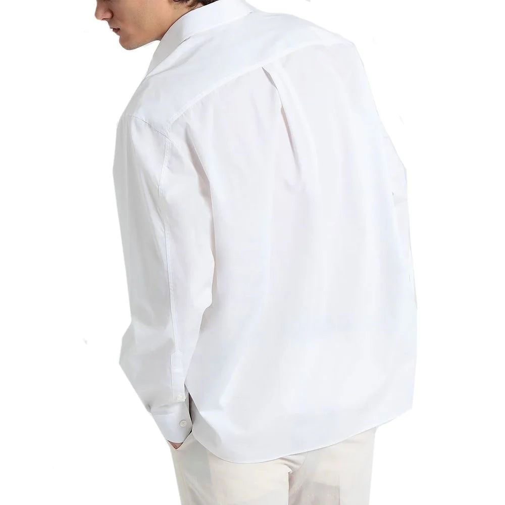 Valentino White Cotton Dress Shirt - 40