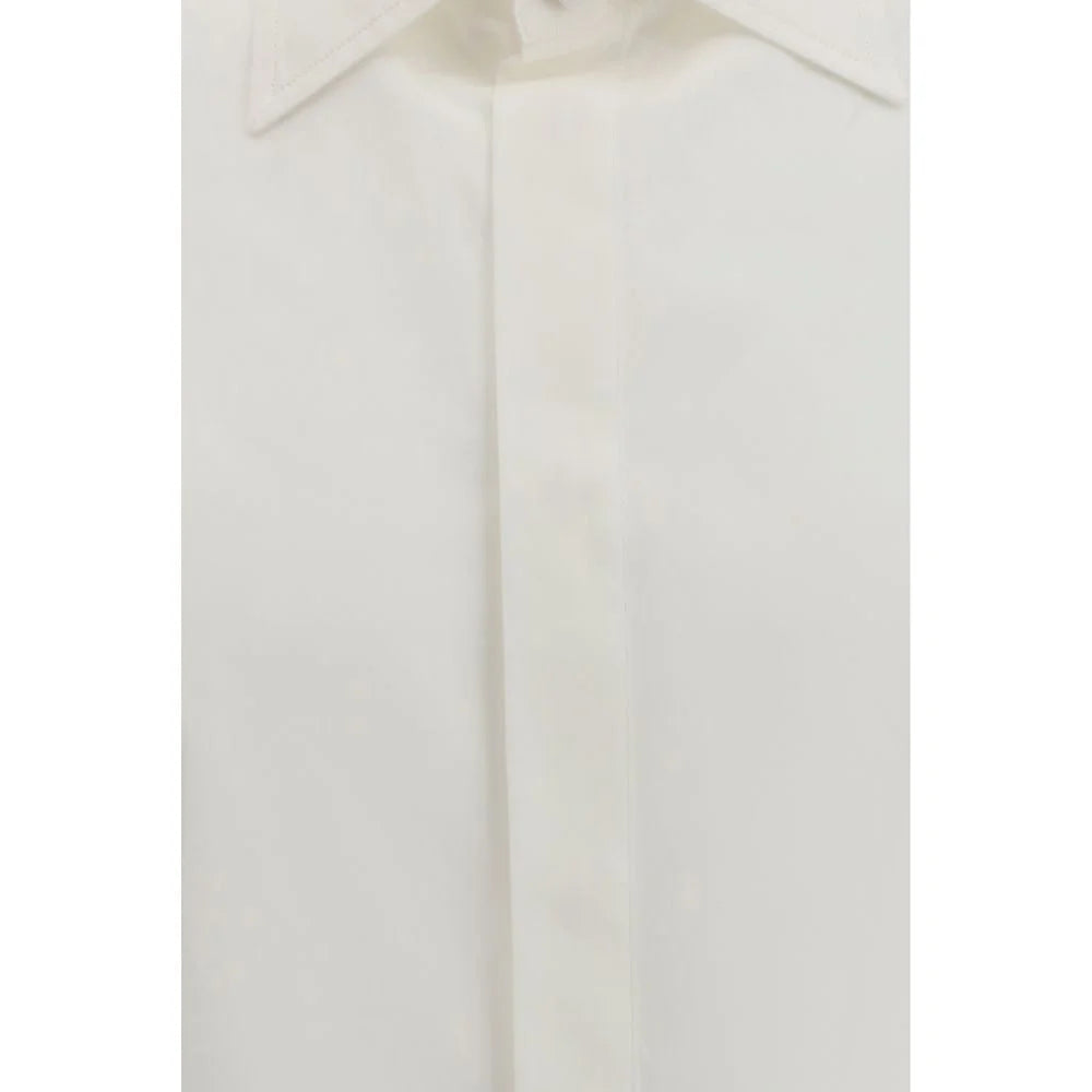 Valentino White Cotton Dress Shirt