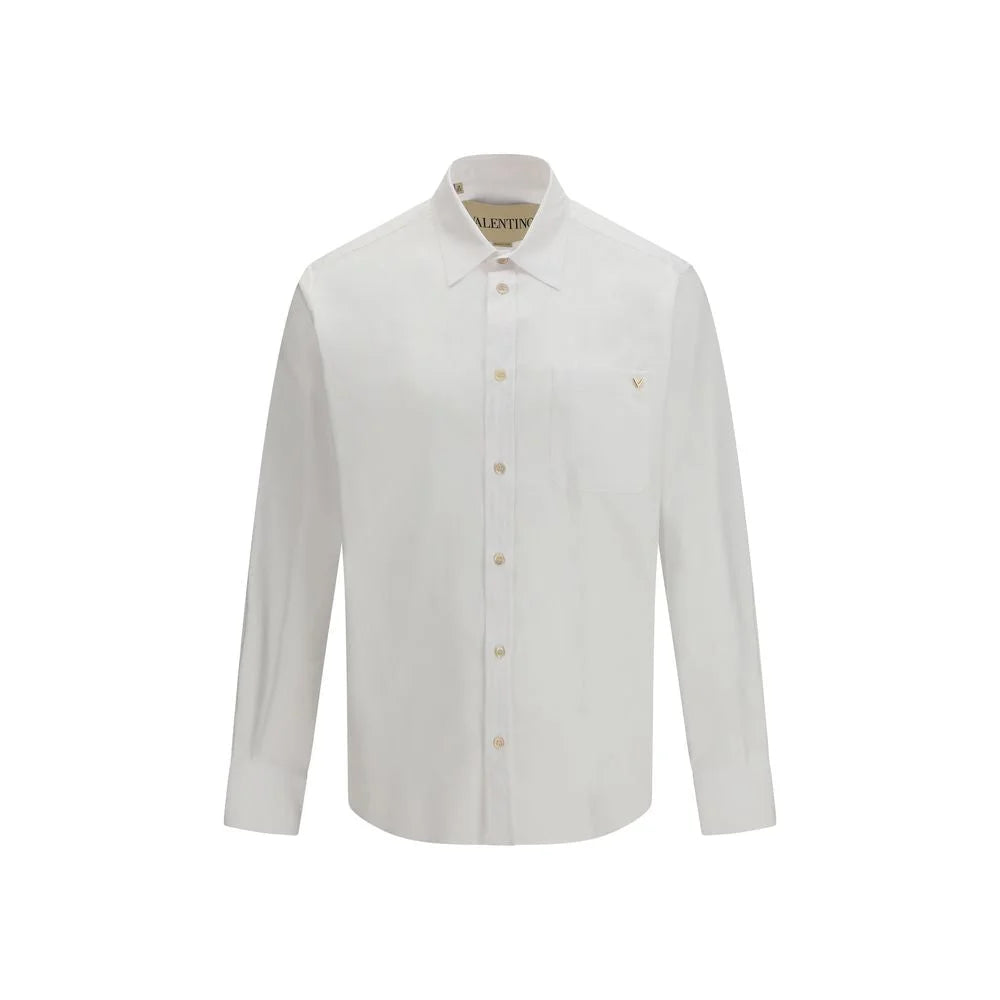 Valentino White Cotton Dress Shirt