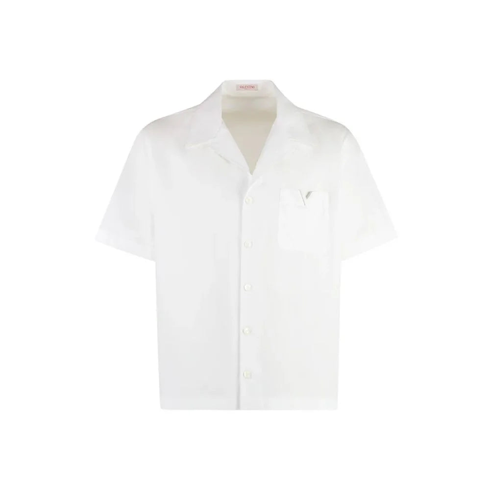 Valentino White Cotton Shortsleeve Shirt - IT50 | L