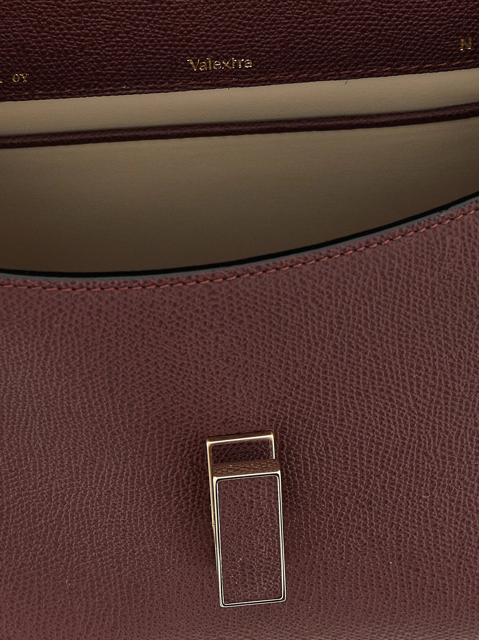 Valextra Bordeaux Calfskin Handbag