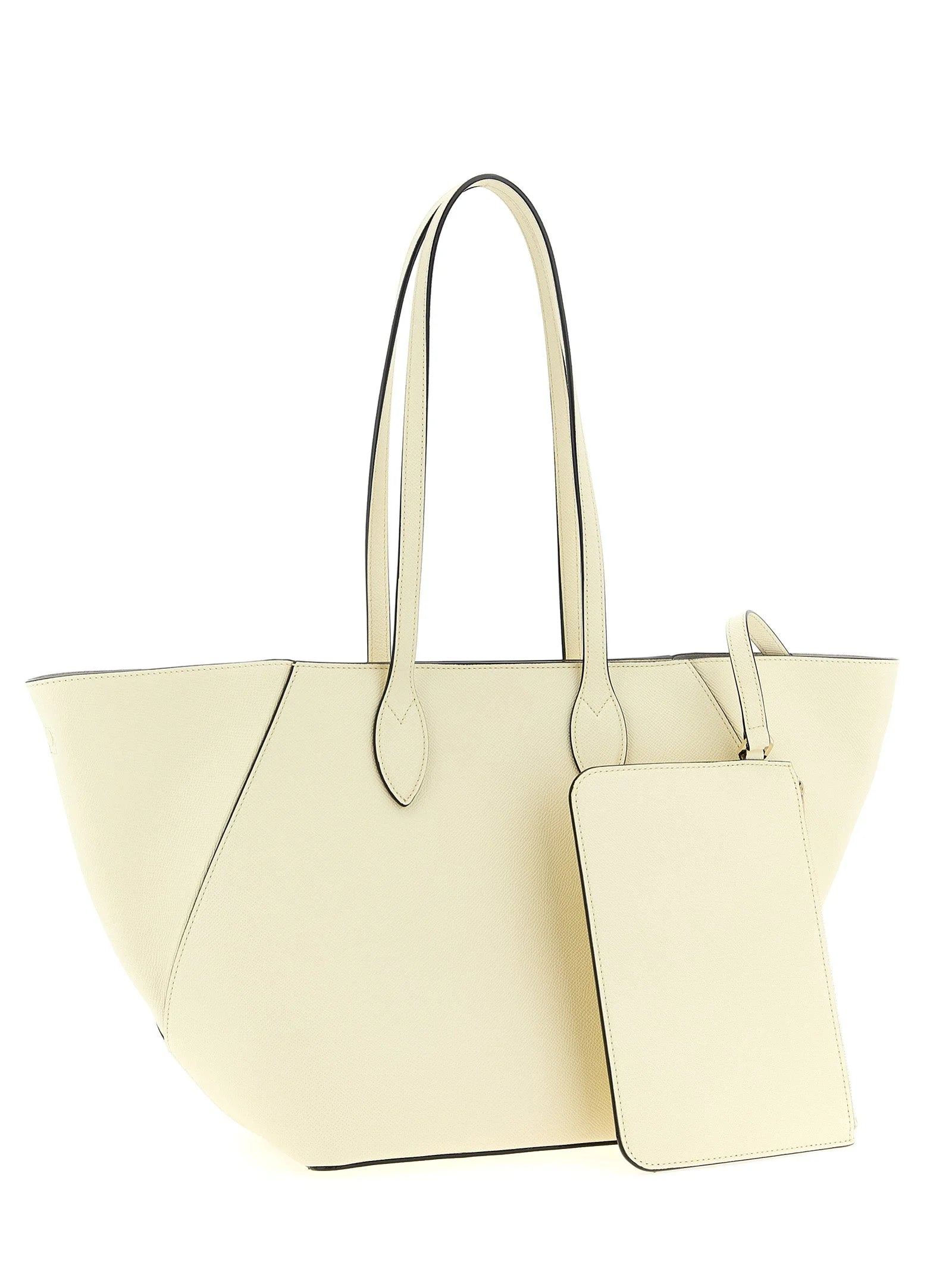 Valextra White Calfskin Tote Bag