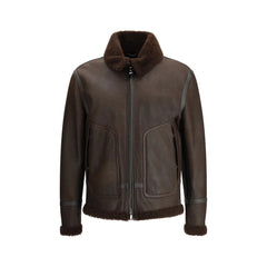 Valstar Coburn aviator Jacket in waxed suede shearling - Bomber Jackets