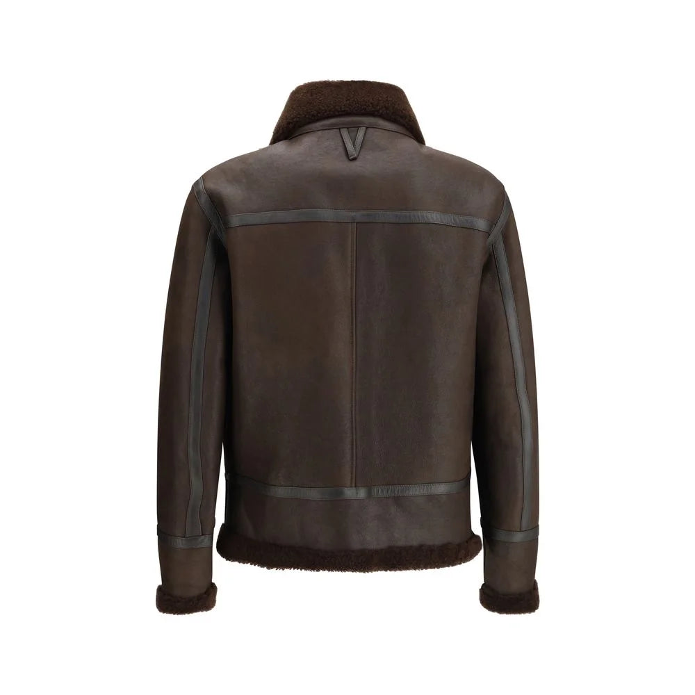 Valstar Coburn aviator Jacket in waxed suede shearling - Bomber Jackets