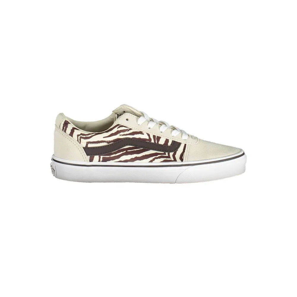 Vans Beige Leather Women Sneaker - EU38.5/US8.5 - Sneakers