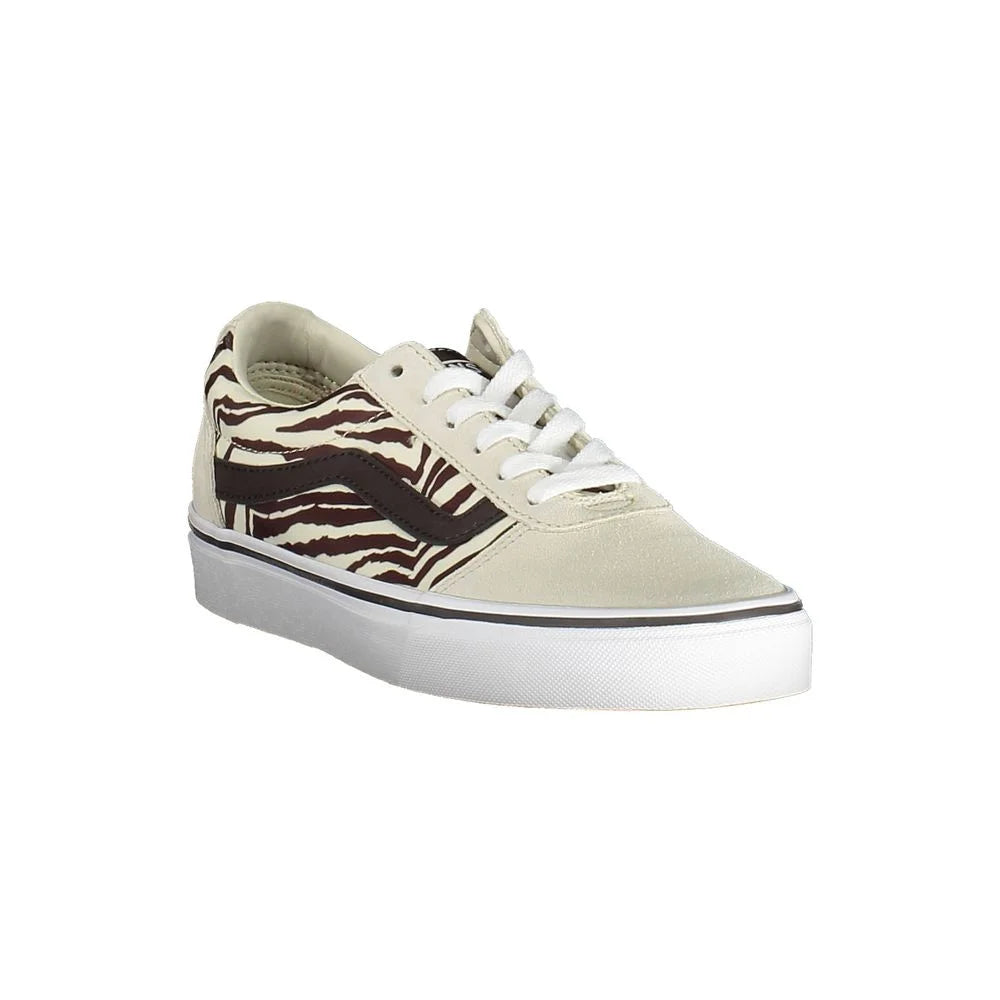 Vans Beige Leather Women Sneaker - EU38.5/US8.5 - Sneakers