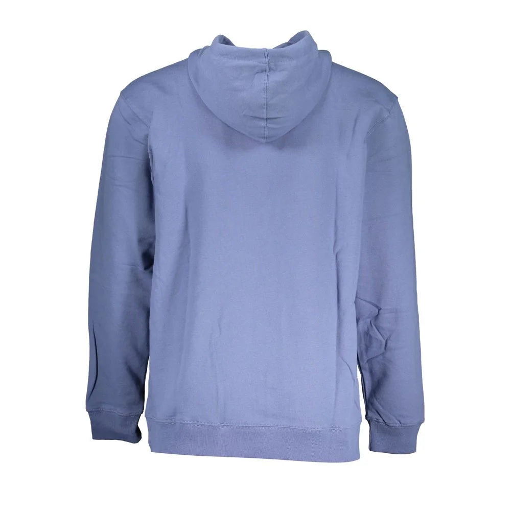 Vans Blue Cotton Men Sweater with Hood and Central Pocket - Hoodies