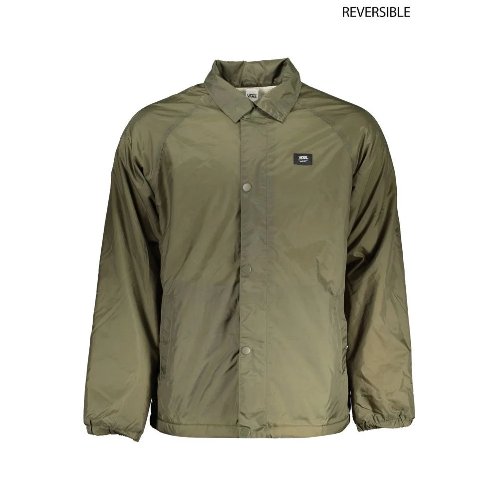 Vans Green Nylon Men Jacket - Rain Coats