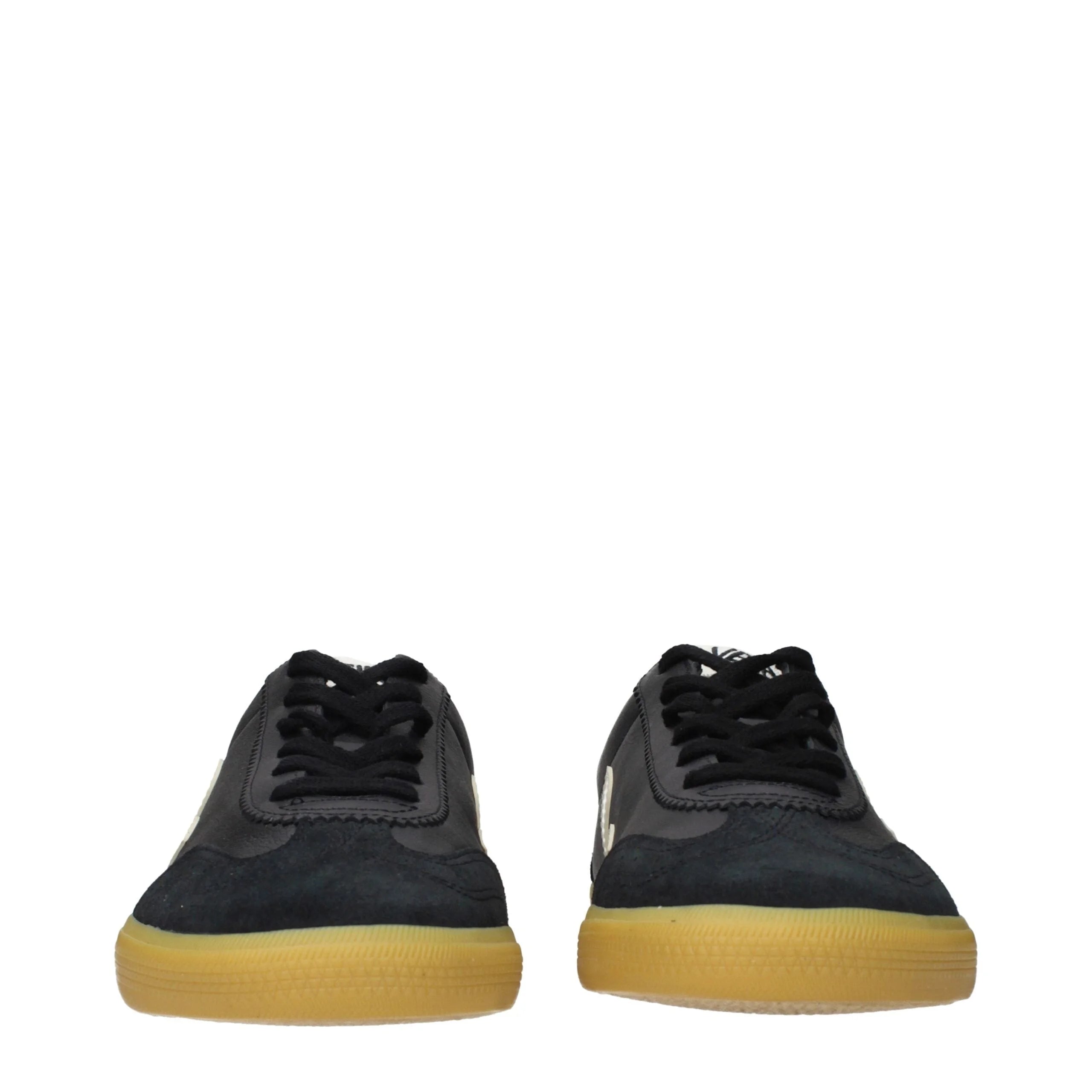 Veja Black Leather Low Top Sneakers - EU44/US11