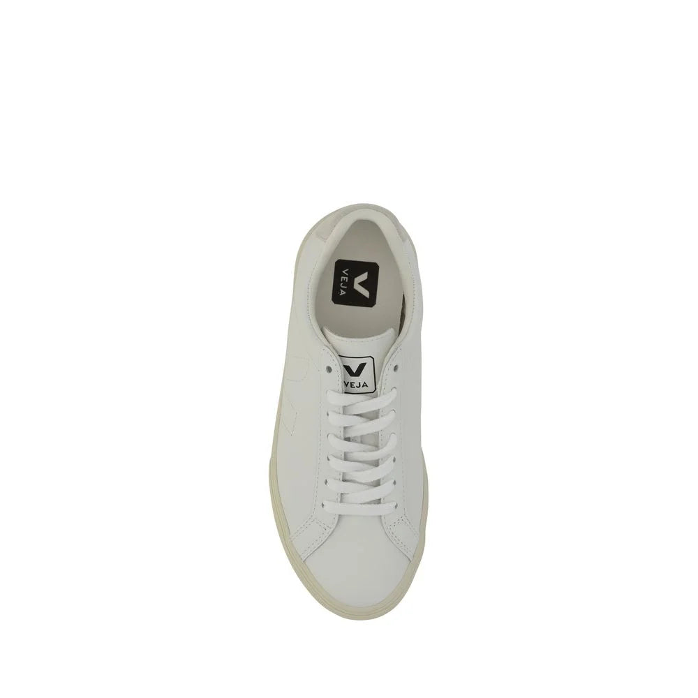 Veja White Calf Leather Bos Taurus Low Top Sneakers