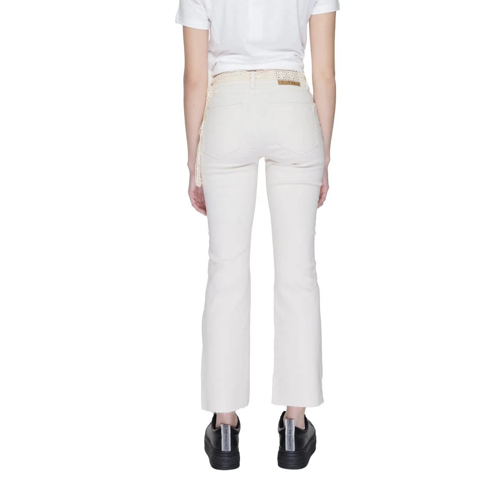 Vero Moda Beige Cotton Bootcut Jean - XL/32