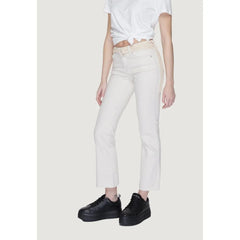 Vero Moda Beige Cotton Bootcut Jean - XL/32