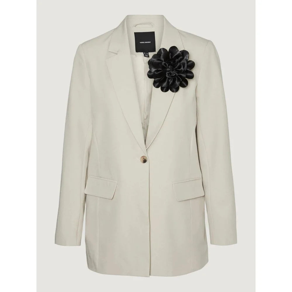 Vero Moda Beige Polyester Blazer - IT36|XXS
