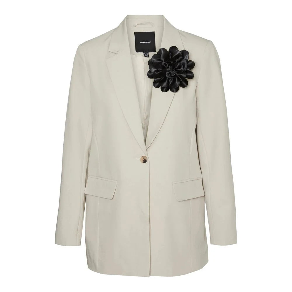Vero Moda Beige Polyester Blazer - IT36|XXS