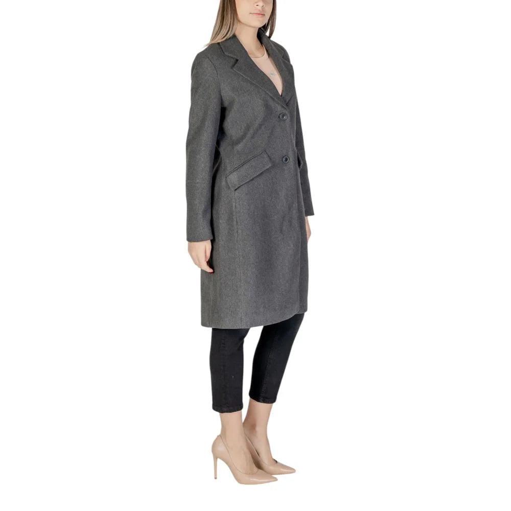 Vero Moda Gray Polyester Coat - IT42|M