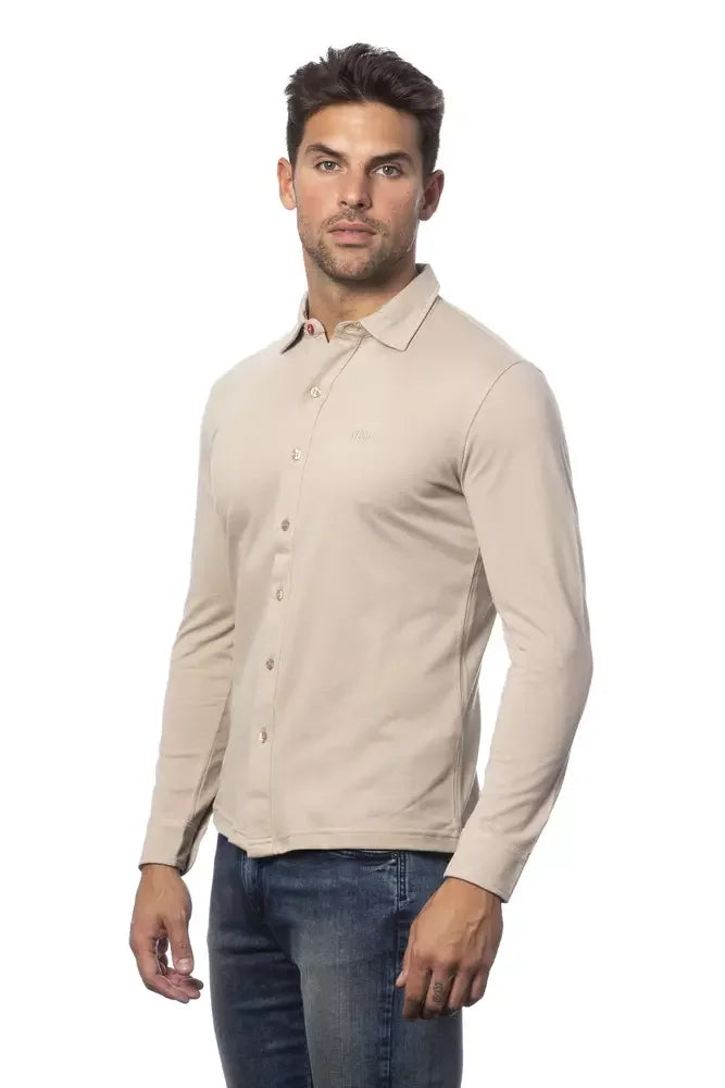Verri Beige Cotton Men Shirt - XXL - Shirts