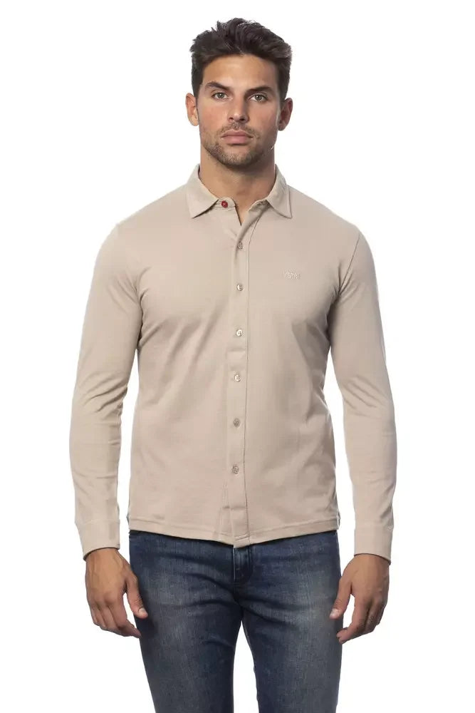 Verri Beige Cotton Men Shirt - XXL - Shirts