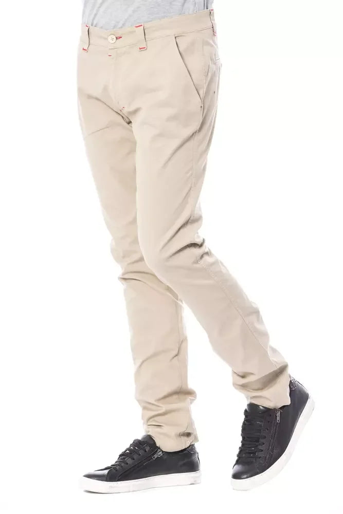 Verri Beige Cotton Men’s Chino Pant - Chinos