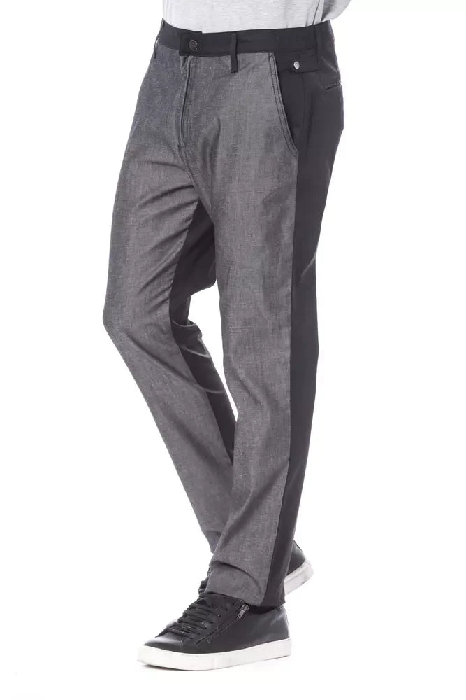 Verri Black Cotton Men Pant - Trousers