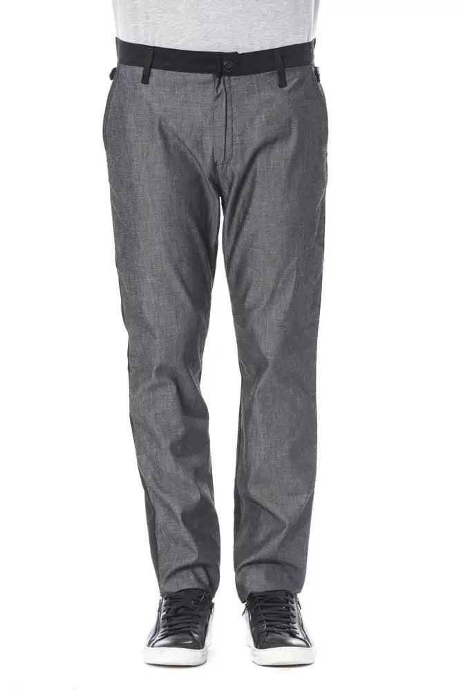 Verri Black Cotton Men Pant - Trousers
