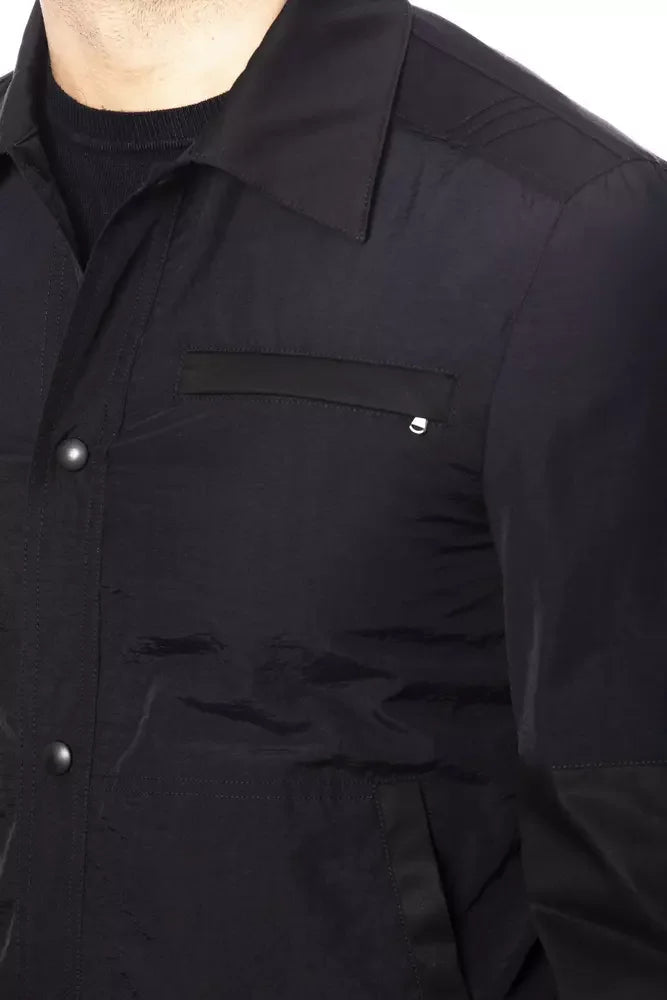 Verri Black Cotton Men’s Bomber Jacket - Bomber Jackets