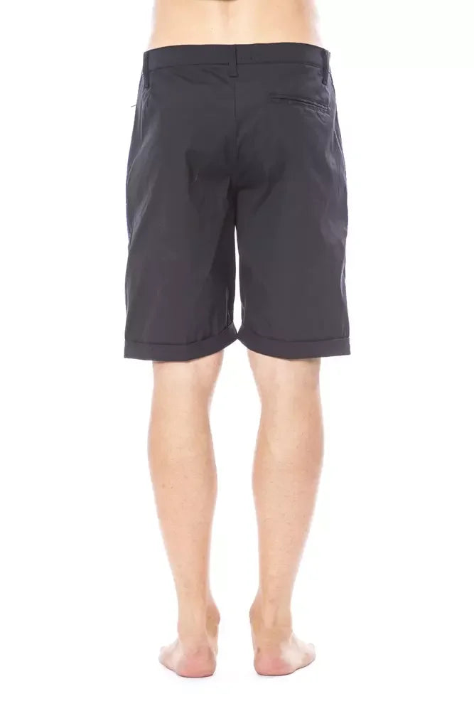 Verri Black Cotton Men’s Short - Short Trousers