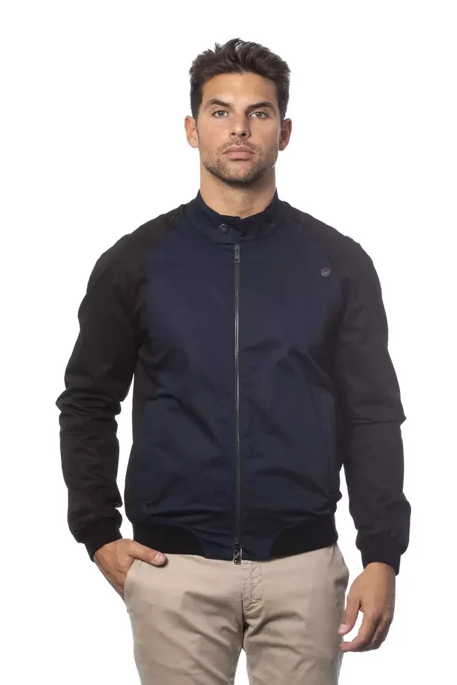 Verri Blue Cotton Men’s Bomber Jacket - Bomber Jackets