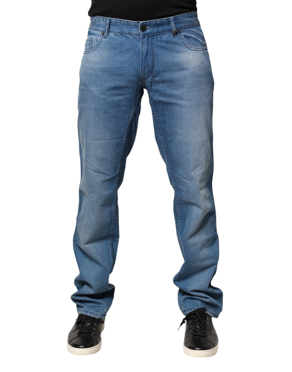 Verri Blue Washed Cotton Skinny Fit Men Denim Trouser Jeans - W34