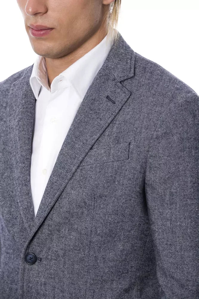 Verri Elegant Blue Single Breasted Blazer - IT50 | L - Sport Jackets