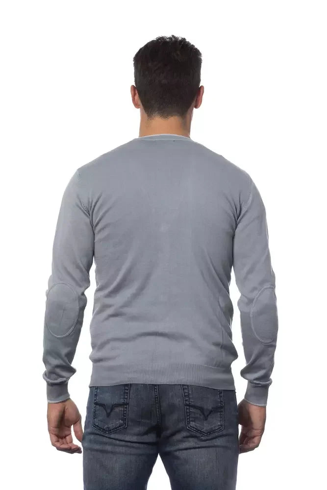 Verri Gray Cotton Men Cardigan - IT50 | L - Cardigans