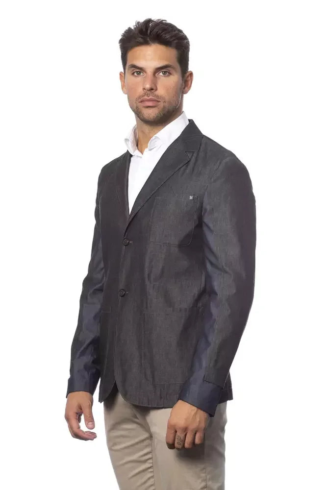 Verri Gray Cotton Men’s Blazer - Sport Jackets