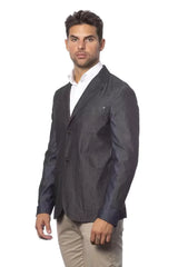 Verri Gray Cotton Men’s Blazer - Sport Jackets