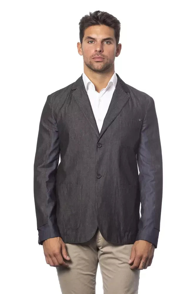 Verri Gray Cotton Men’s Blazer - Sport Jackets