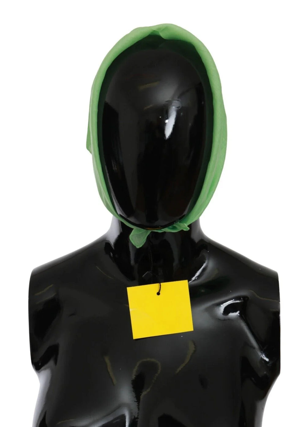 Versace Apple Green Linen Square Foulard Head Wrap Scarf - Scarves & Shawls