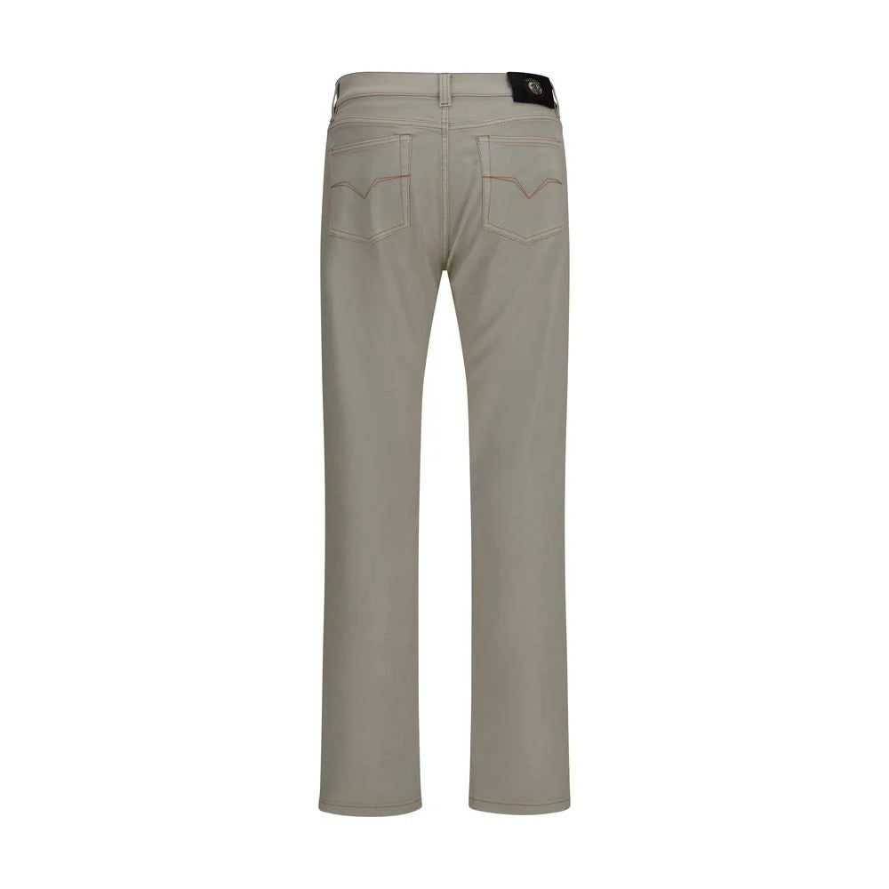 Versace Beige Cotton Tapered Jeans