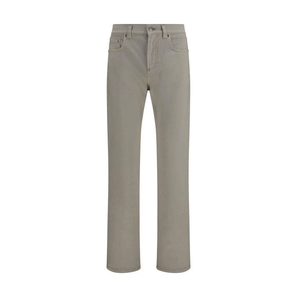 Versace Beige Cotton Tapered Jeans