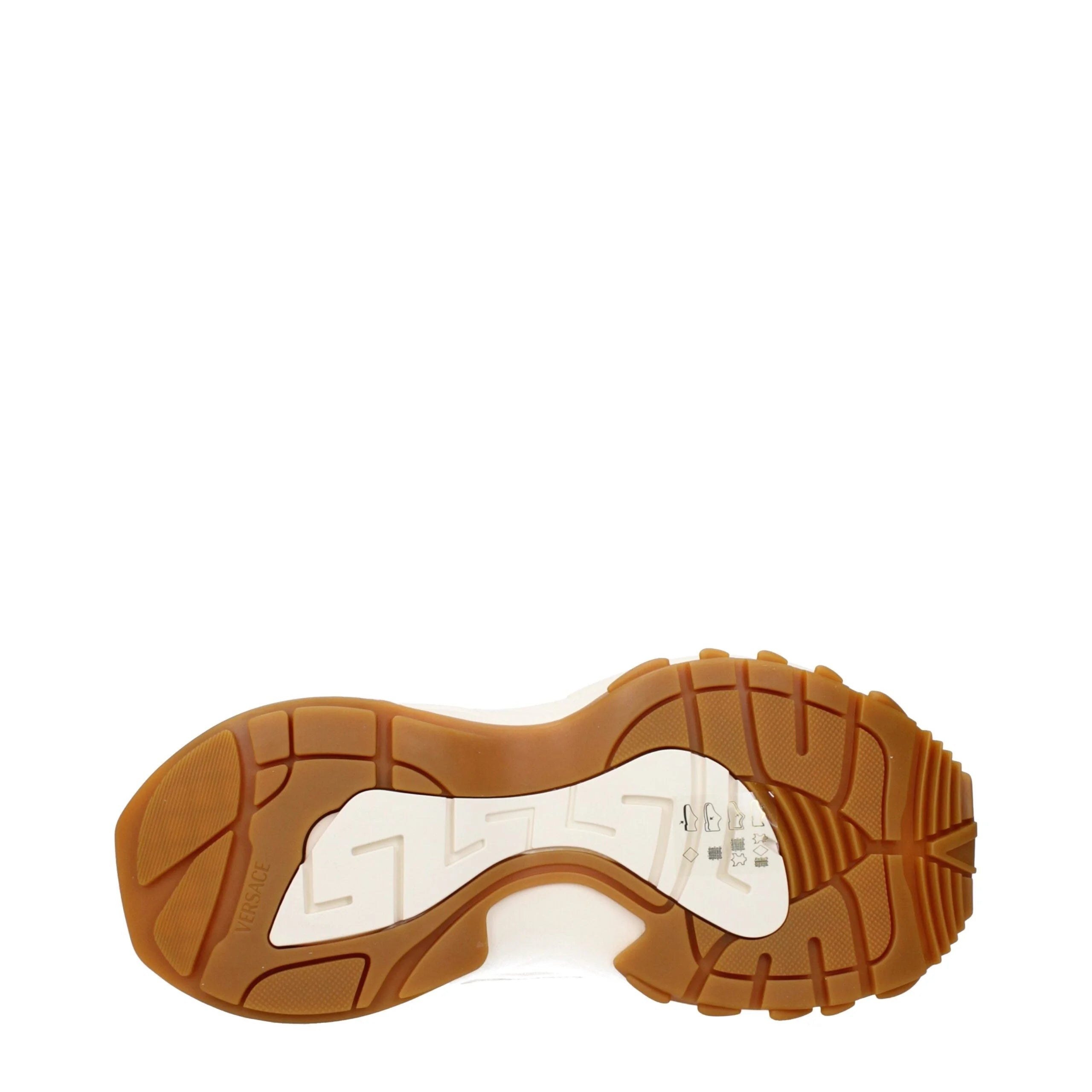Versace Beige Fabric Chunky Sneakers - EU41/US11