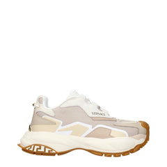 Versace Beige Fabric Chunky Sneakers - EU41/US11