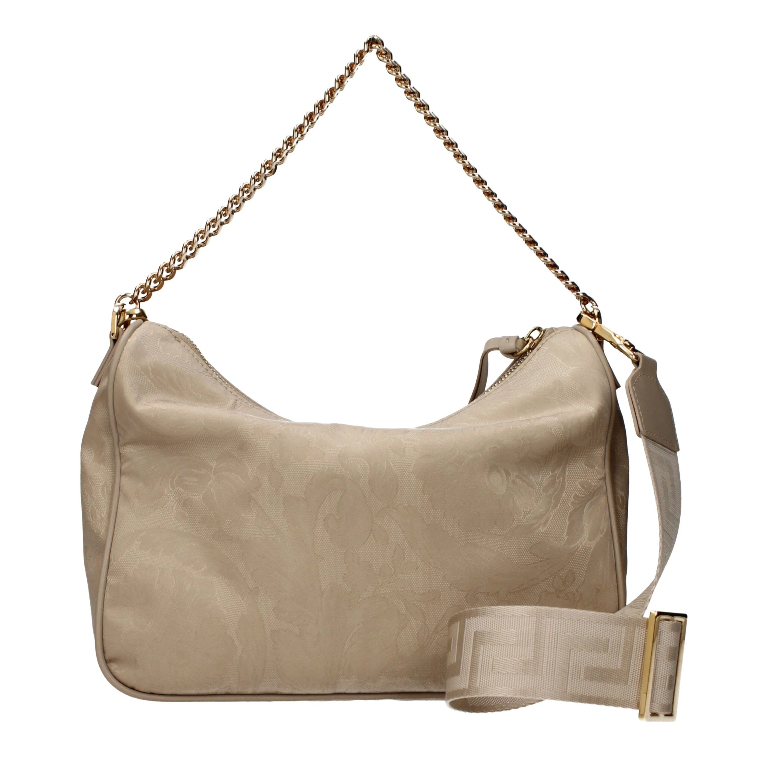 Versace Beige Fabric Handbag