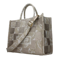 Versace Beige Fabric Handbag